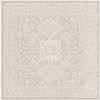 Rugs.com - Outdoor Aztec Rug 5 Ft Square Light Gray Indoor/Outdoor Rug Flatweave Washable Area Rug for Patios, Decks, and Porches view 3