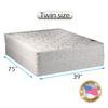 DS USA Legacy Orthopedic Mattress Set with Mattress Cover Protector - None Flip One-Sided, Fully Assembled, Spine Support, Longlasting (Twin 39"x75"x8") view 2