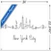 Trends International Line Art Skyline - New York City Wall Poster, 34L x 22.4W, Premium Unframed Version view 3