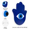 4ArtWorks - Hamsa Hand Wall Art Decor | Ready to Hang Blue Acrylic Wall Decorations | Home Blessing Accent | Nazar Amulet | Turkish Hand Wall Ornament | Hand of Fatima Hanging Accessory (15x18x1) view 2