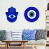 4ArtWorks - Hamsa Hand Wall Art Decor | Ready to Hang Blue Acrylic Wall Decorations | Home Blessing Accent | Nazar Amulet | Turkish Hand Wall Ornament | Hand of Fatima Hanging Accessory (15x18x1) view 4
