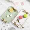 ccHuDE Cute Bowknot Resin Towel Tray Jewelry Display Tray Dish Serving Plate Fruit Trays Trinket Display Trays Green view 3