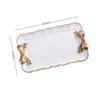 ccHuDE Cute Bowknot Resin Towel Tray Jewelry Display Tray Dish Serving Plate Fruit Trays Trinket Display Trays Green view 4