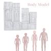 4PCS Humanoid Family Set, 3D DIY Plastic Fondant Body Model, Human Shaped Baking Cake Figure Decorating Tools view 4