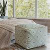 MOCOFO Boho Pouf Cover Unstuffed Square Ottoman Pouf Chair,Home Decor Pouf Cover(White,40x40x30cm) view 2