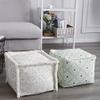 MOCOFO Boho Pouf Cover Unstuffed Square Ottoman Pouf Chair,Home Decor Pouf Cover(White,40x40x30cm) view 4