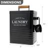 Calindiana Modern Farmhouse Metal Laundry Soap Dispenser Container Holder with Scoop for Laundry Room Decor and Space Saving Laundry Room Organization and Storage, Laundry Powder Container, Black view 3