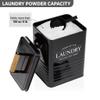 Calindiana Modern Farmhouse Metal Laundry Soap Dispenser Container Holder with Scoop for Laundry Room Decor and Space Saving Laundry Room Organization and Storage, Laundry Powder Container, Black view 4