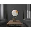 Conscious State Wall Clock | White, Gold, Tangerine, Salmon, Beige Abstract Decor (23" x 23") view 3