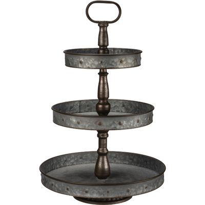 Primitives by Kathy Home Dcor Decorative Tray, 3 Tier Round