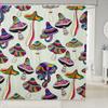 Erosebridal Mushroom Shower Curtain, Rainbow Stripes Bath Curtain, Kids Trippy Fabric Shower Curtains for Bathtubs, Umbrella Plant Curtains Set Bathroom Decor with 12 Hooks 72" W X 84" L view 1