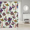 Erosebridal Mushroom Shower Curtain, Rainbow Stripes Bath Curtain, Kids Trippy Fabric Shower Curtains for Bathtubs, Umbrella Plant Curtains Set Bathroom Decor with 12 Hooks 72" W X 84" L view 2