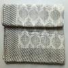 Grey Handblock Print Cotton Handmade Hand block Quilted Blanket Indian Cottodspread Kantha Indigo Print Beork Bohemian Bed Decor Block Throw Blanket Twin/King/Queen (Queen 90X108 inches (6)) view 1