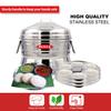 PANCA Stainless Steel Idli Maker - 18 Cavity, 3 Plates Steamer | Premium Cooker Pot | Panai Big (Set of 1) view 2
