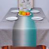 Libaoge Ombre Coffee Table Runner 72 inches Long Turquoise Grey Table Runner for Family Dinner, Outdoor Parties,Gathering, Wedding Table Runner 14x72inch view 3