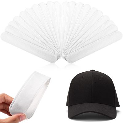 Gejoy Hat Sweat Liner Sweat Protector Disposable Cap Sweatband Shields Absorbing Pad for Women Men Golf Baseball Cap Hard Hat(White,20 Pieces)