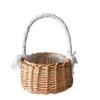YRHH Woven Storage Basket with Handles, Wedding Flower Girl Baskets, Wicker Laundry Basket, Rustic Decorative Flower Basket-1811cm view 1