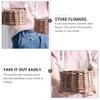 YRHH Woven Storage Basket with Handles, Wedding Flower Girl Baskets, Wicker Laundry Basket, Rustic Decorative Flower Basket-1811cm view 4