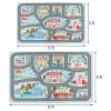 Extra Large Kids Playroom Rug Play Carpet 4 x 6, Blue Educational Childrens Play Mat, Learning & Have Fun Safely Non-Slip Washable Road Traffic Floor Area Carpet, Great for Kids Room Bedroom view 2