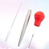 1 Set Stainless Home Kitchen Pork Meat Beef Fish Turkey Baster Kits Bbq Kit Meat Seasoning Pump Barbecue Pump Needle Tools Drip Oil Seasoning Tube Small Tools Red view 2