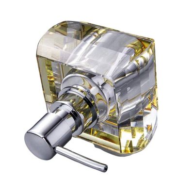 120ml Crystal Glass Soap Dispenser Countertop Decorative Lotion Pump Bathroom Kitchen Shampoo Lotion Bottle Home Decoration (Color : Gold, Size : 120ml)