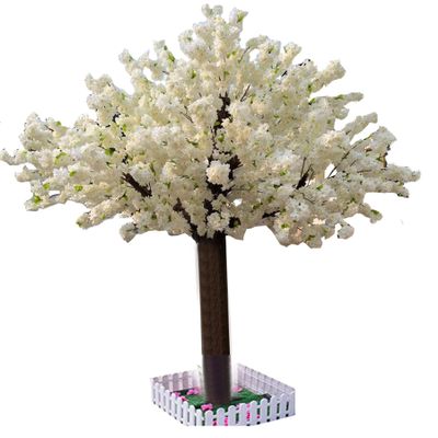 Artificial Cherry Blossom Trees Handmade Tree Indoor Outdoor Home Office Party WeddingPack of 1 (White, 7FT Tall/2.1M)