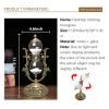 Hourglass Sand Timer Decorative,11.8inch Tall,360 Rotating Metal White Sand Watch 30 Min,Antique Hour Glass Decor for Office Desk- Crafts,Ornaments(Brass) view 2