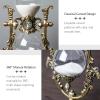 Hourglass Sand Timer Decorative,11.8inch Tall,360 Rotating Metal White Sand Watch 30 Min,Antique Hour Glass Decor for Office Desk- Crafts,Ornaments(Brass) view 4