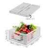 2 Blue 2 white Plastic Storage Basket Folding Storage Boxe Crate Drawer Organizer Stackable Shelf Basket Collapsible Closet Container Food Fruit Bottle Book Organiser for Home Office Kitchen Basket view 3