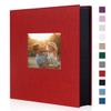 Artmag Photo Album 4x6 400 Large Capacity Linen Album Book Holds 400 Vertical Photos for Family Wedding Anniversary (400 Pockets, Red) view 1