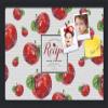 PinPix ArtToFrames 17x11 Custom Cork Bulletin Board Red Apples Poster Board Has a Fabric Style Canvas Finish, Framed in Satin Black (PinPix-1370) view 1