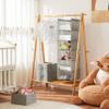 MAX Houser 6 Tier Shelf Hanging Closet Organizer, Closet Hanging Shelf with 2 Sturdy Hooks for Storage, Foldable (Light Grey-D3) view 2