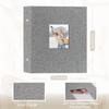 Artmag Fabric Photo Album 4x6 400 Large Capacity for Family Wedding Anniversary Linen Album Holds 400 Vertical Photos (400 Pockets, Grey) view 2