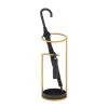 Umbrella Rack Hua Modern Creative Metal Umbrella Stand, Household Entrance Umbrella, Walking Stick Storage Rack, with Drip Tray, 28x28x60cm, Black, Golden (Color : Gold) view 1