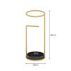 Umbrella Rack Hua Modern Creative Metal Umbrella Stand, Household Entrance Umbrella, Walking Stick Storage Rack, with Drip Tray, 28x28x60cm, Black, Golden (Color : Gold) view 3