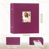 Artmag Fabric Photo Album 4x6 400 Large Capacity for Family Wedding Anniversary Linen Album Holds 400 Vertical Photos (400 Pockets, Purple) view 2