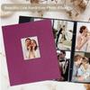 Artmag Fabric Photo Album 4x6 400 Large Capacity for Family Wedding Anniversary Linen Album Holds 400 Vertical Photos (400 Pockets, Purple) view 4