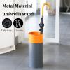 Umbrella Rack Hua Household Entrance Umbrella Stand Metal Umbrella Storage Bucket, Store 6-9 Umbrellas, with 4 Hooks and Drip Tray, 21x21x47cm view 2