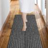 Custom Size Backed Non-Slip Area Rugs Runner, Easy Clean, Waterproof Runner Rugs for Hallway Entryway, Kitchen, Laundry, 2FT x 50FT, Gray Stripe view 1