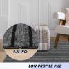 Custom Size Backed Non-Slip Area Rugs Runner, Easy Clean, Waterproof Runner Rugs for Hallway Entryway, Kitchen, Laundry, 2FT x 50FT, Gray Stripe view 3