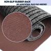 Custom Size Backed Non-Slip Area Rugs Runner, Easy Clean, Waterproof Runner Rugs for Hallway Entryway, Kitchen, Laundry, 2FT x 50FT, Gray Stripe view 4