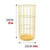 Umbrella Racks Golden Iron Umbrella Stand Holder, Large Capacity Umbrella Basket with Hook and Drip Tray, Multifunctional Household Storage Bucket view 2