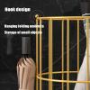 Umbrella Racks Golden Iron Umbrella Stand Holder, Large Capacity Umbrella Basket with Hook and Drip Tray, Multifunctional Household Storage Bucket view 4