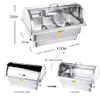 MNSSRN Electric Buffet Stove, Hot Pot Heating Tray Food Heater, Suitable for Buffet, Restaurant, Party, Event, Family Banquet,No Punching,1 view 2