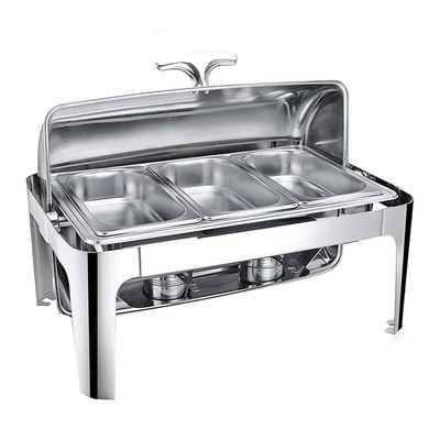 MNSSRN Food Heater Buffet Stove, Hot Pot Heating Pot Commercial Rectangular Buffet Server and Warmer-Keep Food Fresh Delicious,C,9L