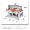 MNSSRN Food Heater Buffet Stove, Hot Pot Heating Pot Commercial Rectangular Buffet Server and Warmer-Keep Food Fresh Delicious,C,9L view 2
