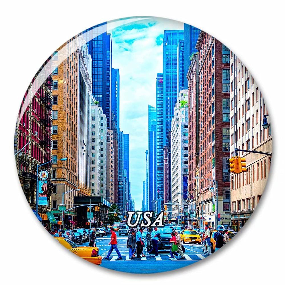 USA America Street New York Fridge Magnet Decorative Magnet Bottle Opener Tourist City Travel Souvenir Collection Gift Strong Refrigerator Sticker