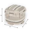 Butler Realisa Fabric Wooven Pouffe in Gray view 2