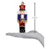 Old World Christmas Ornaments Blue Coat Soldier Nutcracker Glass Blown Ornaments for Christmas Tree view 2