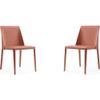 Manhattan Comfort Paris Clay Saddle Leather Dining Chair (Set of 4), Clay view 1